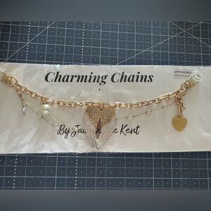 Jacqueline Kent Angel Wings purse chain. BRAND NEW!! Crystals and pearls!!